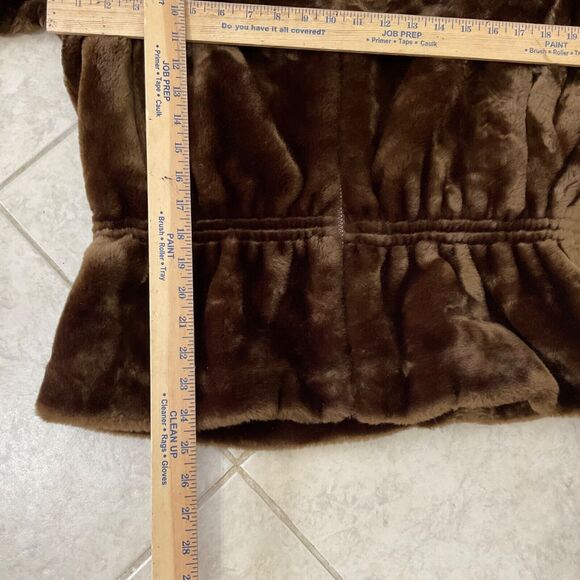 Vintage JORDACHE FAUX FUR Coat WOMEN’S SIZE L LOGO Lined Pockets USA - Picture 10 of 14
